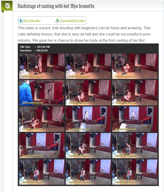 Backstage Peek Screenshot 1